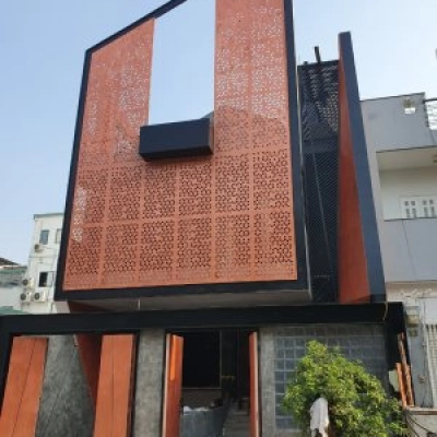 NHÀ PHỐ ĐÔ THỊ QUẬN 2 - THI CÔNG SƠN HIỆU ỨNG ANTIQUE - CANDIS, SƠN GỈ SÉT NGOÀI TRỜI